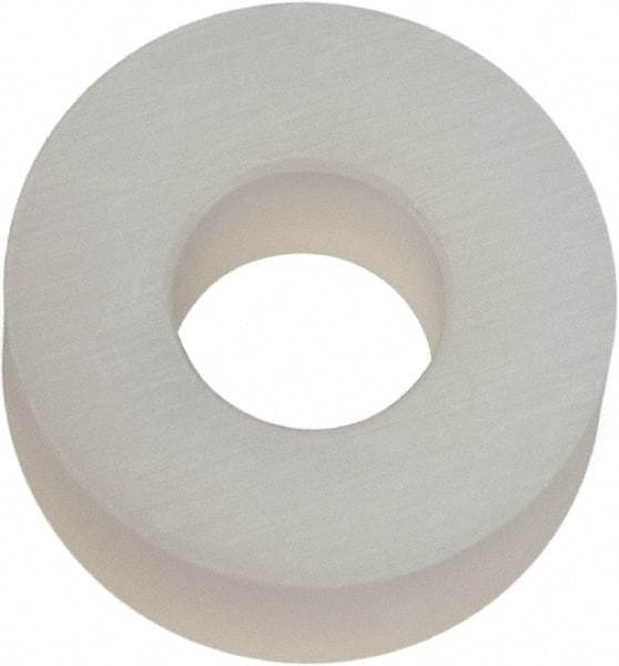 Made in USA - #6 Screw, Grade 6/6 Nylon Standard Flat Washer - 3.56mm ID x 5/16" OD, 3.18mm Thick - All Tool & Supply