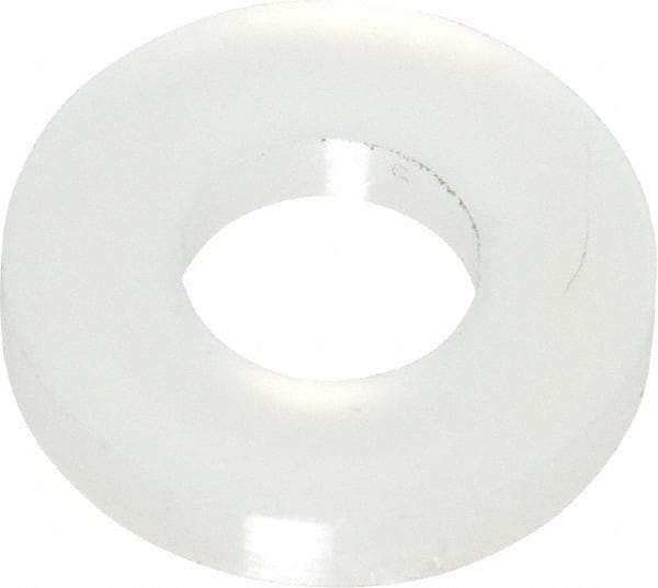 Made in USA - #8 Screw, Grade 6/6 Nylon Standard Flat Washer - 4.34mm ID x 3/8" OD, 1.57mm Thick - All Tool & Supply