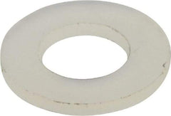 Made in USA - #10 Screw, Grade 6/6 Nylon Standard Flat Washer - 4.93mm ID x 3/8" OD, 0.81mm Thick - All Tool & Supply