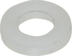 Made in USA - #10 Screw, Grade 6/6 Nylon Standard Flat Washer - 4.93mm ID x 3/8" OD, 1.57mm Thick - All Tool & Supply