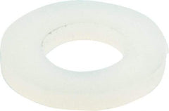 Made in USA - 1/4" Screw, Grade 6/6 Nylon Standard Flat Washer - 6.53mm ID x 1/2" OD, 1.57mm Thick - All Tool & Supply