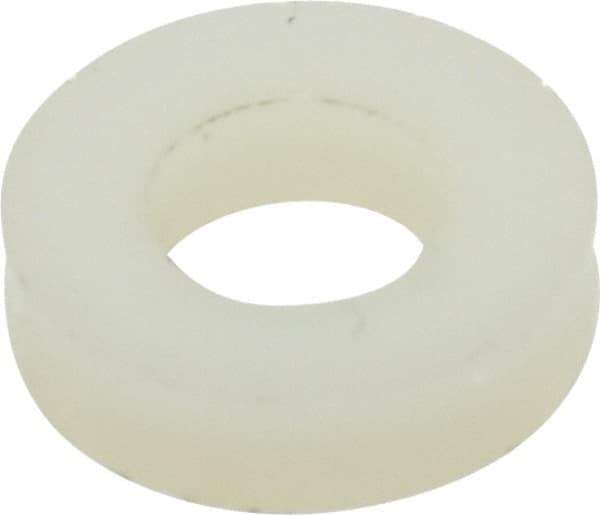 Made in USA - 1/4" Screw, Grade 6/6 Nylon Standard Flat Washer - 6.53mm ID x 1/2" OD, 3.18mm Thick - All Tool & Supply