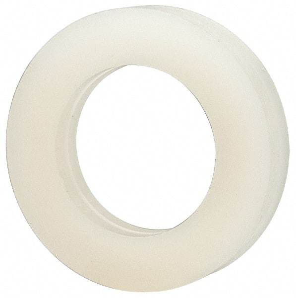 Made in USA - 3/8" Screw, Grade 6/6 Nylon Standard Flat Washer - 9.65mm ID x 5/8" OD, 3.18mm Thick - All Tool & Supply