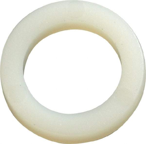 Made in USA - 1/2" Screw, Grade 6/6 Nylon Standard Flat Washer - 12.83mm ID x 3/4" OD, 3.18mm Thick - All Tool & Supply