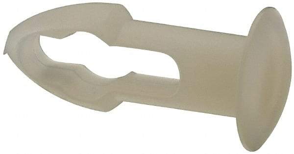 Made in USA - 3/16" Hole Diam, Keyhole Shank, Nylon Panel Rivet - 5/16" Material Thickness, 5/16" Head Diam - All Tool & Supply