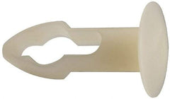 Made in USA - 1/4" to 1/4" Hole Diam, Keyhole Shank, Nylon Panel Rivet - 15/32" Material Thickness, 1/2" Head Diam - All Tool & Supply