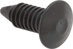 Made in USA - 9/32" Hole Diam, Ratchet Shank, Nylon Panel Rivet - 0.891" Length Under Head, 1/12" to 1/2" Material Thickness, 5/8" Head Diam - All Tool & Supply