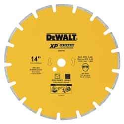 DeWALT - 14" Diam, 1" Arbor Hole Diam, Wet & Dry Cut Saw Blade - Diamond-Tipped, Standard Round Arbor - All Tool & Supply