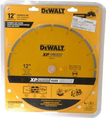 DeWALT - 12" Diam, 1" Arbor Hole Diam, Wet & Dry Cut Saw Blade - Diamond-Tipped, General Purpose Action, Standard Round Arbor - All Tool & Supply