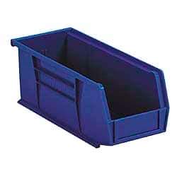 Akro-Mils - 20 Lb. Load Capacity, 10-7/8" Deep, Blue Polymer Hopper Stacking Bin - 4" High x 4-1/8" Wide x 10-7/8" Long - All Tool & Supply