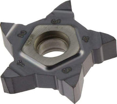 Iscar - PENTA24N480 IC908 Grade, 0.189" Cutting Width, Carbide Cutoff Insert - Neutral Lead Angle, 0.0079" Cnr Rad, TiAlN Coated - All Tool & Supply