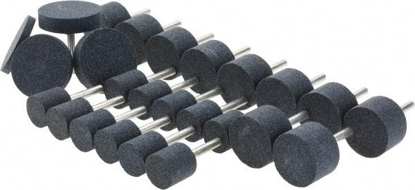 Grier Abrasives - 25 Piece Aluminum Oxide Vitrified Mounted Stone Abrasive Point Set - Includes 11 Shape W220 & 10 Shape W237 - All Tool & Supply