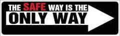 NMC - The Safe Way Is the Only Way, 120 Inch Long x 36 Inch High, Safety Banner with Graphic - Graphic Shows Leaf, Polyethylene, English, Printed on 1 Side - All Tool & Supply