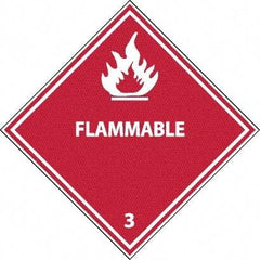 NMC - Flammable DOT Shipping Label - 4" High x 4" Wide - All Tool & Supply