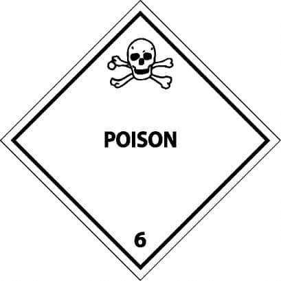 NMC - Poison DOT Shipping Label - 4" High x 4" Wide - All Tool & Supply