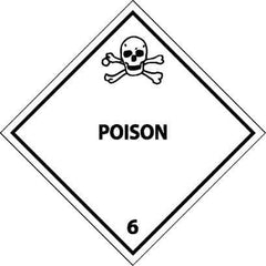 NMC - Poison DOT Shipping Label - 4" High x 4" Wide - All Tool & Supply