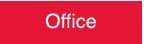 NMC - Office, 10" Wide x 3" High, Plastic Sign - English, White on Red, Wall Mount - All Tool & Supply