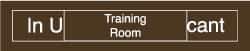 NMC - Training Room in Use/Vacant, 10" Wide x 2" High, Plastic Sign - English, White on Black, Wall Mount - All Tool & Supply