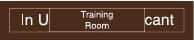 NMC - Training Room in Use/Vacant, 10" Wide x 2" High, Plastic Sign - English, White on Blue, Wall Mount - All Tool & Supply