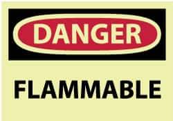 NMC - Danger - Flammable, Pressure Sensitive Vinyl Fire Sign - 5" Wide x 3" High - All Tool & Supply