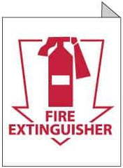 NMC - Fire Extinguisher, Plastic Fire Sign - 8" Wide x 10" High, Glow-in-the-Dark - All Tool & Supply