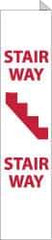 NMC - "Stairway", 18" Long x 4" Wide, Rigid Plastic Safety Sign - Rectangle, 0.05" Thick, Use for Accident Prevention - All Tool & Supply