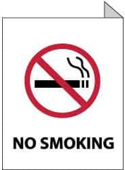 NMC - "Danger - No Smoking", 10" Long x 14" Wide, Pressure-Sensitive Vinyl Safety Sign - Rectangle, 0.004" Thick, Use for Accident Prevention - All Tool & Supply