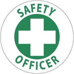 NMC - SafetyOofficer, Hard Hat Label - Green on White, 2" Thick, For Accident Prevention - All Tool & Supply