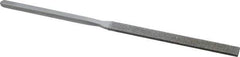 Strauss - 8-1/2" OAL Coarse Equalling Needle Diamond File - 7/16" Wide x 7/64" Thick, 4-3/8 LOC, 181 Grit - All Tool & Supply