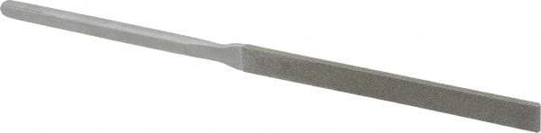 Strauss - 8-1/2" OAL Fine Equalling Needle Diamond File - 7/16" Wide x 7/64" Thick, 4-3/8 LOC, 91 Grit - All Tool & Supply