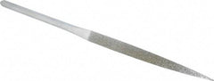 Strauss - 8-1/2" OAL Coarse Three Square Needle Diamond File - 3/8" Wide x 3/8" Thick, 4-3/8 LOC, 181 Grit - All Tool & Supply