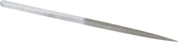 Strauss - 8-1/2" OAL Medium Square Needle Diamond File - 1/4" Wide x 1/4" Thick, 4-3/8 LOC, 126 Grit - All Tool & Supply