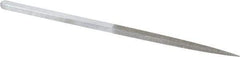 Strauss - 8-1/2" OAL Medium Square Needle Diamond File - 1/4" Wide x 1/4" Thick, 4-3/8 LOC, 126 Grit - All Tool & Supply