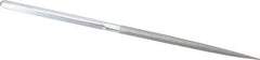 Strauss - 8-1/2" OAL Fine Round Needle Diamond File - 1/4" Wide x 1/4" Thick, 4-3/8 LOC, 91 Grit - All Tool & Supply