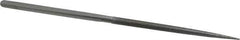 Strauss - 8-1/2" OAL Medium Round Needle Diamond File - 1/4" Wide x 1/4" Thick, 4-3/8 LOC, 126 Grit - All Tool & Supply