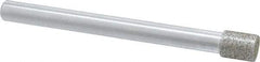 Strauss - 0.315" Head Diam x 3/8" Head Thickness Diamond (Abrasive) Grinding Pin - 1/4" Shank Diam x 3" Shank Length, Medium Grade, 80 Grit - All Tool & Supply