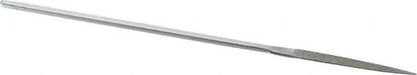 Strauss - 5-1/2" OAL Fine Half Round Needle Diamond File - 11/64" Wide x 1/16" Thick, 1-5/8 LOC, 91 Grit - All Tool & Supply