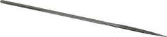 Strauss - 5-1/2" OAL Medium Half Round Needle Diamond File - 11/64" Wide x 1/16" Thick, 1-5/8 LOC, 126 Grit - All Tool & Supply