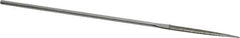 Strauss - 5-1/2" OAL Medium Point Needle Diamond File - 5/32" Wide x 1/16" Thick, 1-5/8 LOC, 126 Grit - All Tool & Supply