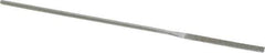 Strauss - 5-1/2" OAL Fine Equalling Needle Diamond File - 5/32" Wide x 3/32" Thick, 1-5/8 LOC, 91 Grit - All Tool & Supply