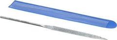 Strauss - 5-1/2" OAL Fine Barrette Needle Diamond File - 13/64" Wide x 1/16" Thick, 2-3/4 LOC, 91 Grit - All Tool & Supply