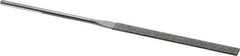 Strauss - 5-1/2" OAL Coarse Equalling Needle Diamond File - 15/64" Wide x 1/16" Thick, 2-3/4 LOC, 181 Grit - All Tool & Supply