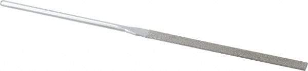 Strauss - 5-1/2" OAL Fine Equalling Needle Diamond File - 15/64" Wide x 1/16" Thick, 2-3/4 LOC, 91 Grit - All Tool & Supply