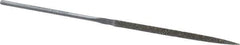 Strauss - 5-1/2" OAL Coarse Three Square Needle Diamond File - 9/64" Wide x 9/64" Thick, 2-3/4 LOC, 181 Grit - All Tool & Supply