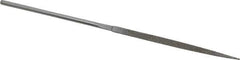 Strauss - 5-1/2" OAL Medium Half Round Needle Diamond File - 13/64" Wide x 1/16" Thick, 2-3/4 LOC, 126 Grit - All Tool & Supply