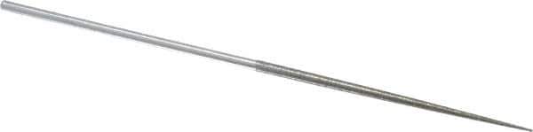 Strauss - 5-1/2" OAL Fine Round Needle Diamond File - 1/8" Wide x 1/8" Thick, 2-3/4 LOC, 91 Grit - All Tool & Supply