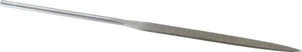 Strauss - 5-1/2" OAL Fine Knife Needle Diamond File - 13/64" Wide x 1/16" Thick, 2-3/4 LOC, 91 Grit - All Tool & Supply