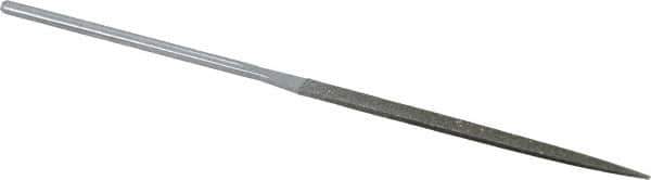 Strauss - 5-1/2" OAL Medium Knife Needle Diamond File - 13/64" Wide x 1/16" Thick, 2-3/4 LOC, 126 Grit - All Tool & Supply