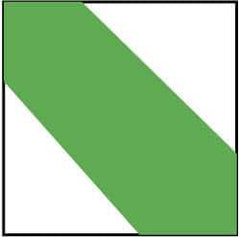 NMC - Green & White Striped Vinyl Tape - 2" Wide x 108' Long x 0.002" Thick, General Traffic - All Tool & Supply