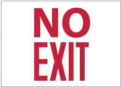 NMC - No Exit, Plastic Exit Sign - 14" Wide x 10" High, Glow-in-the-Dark - All Tool & Supply